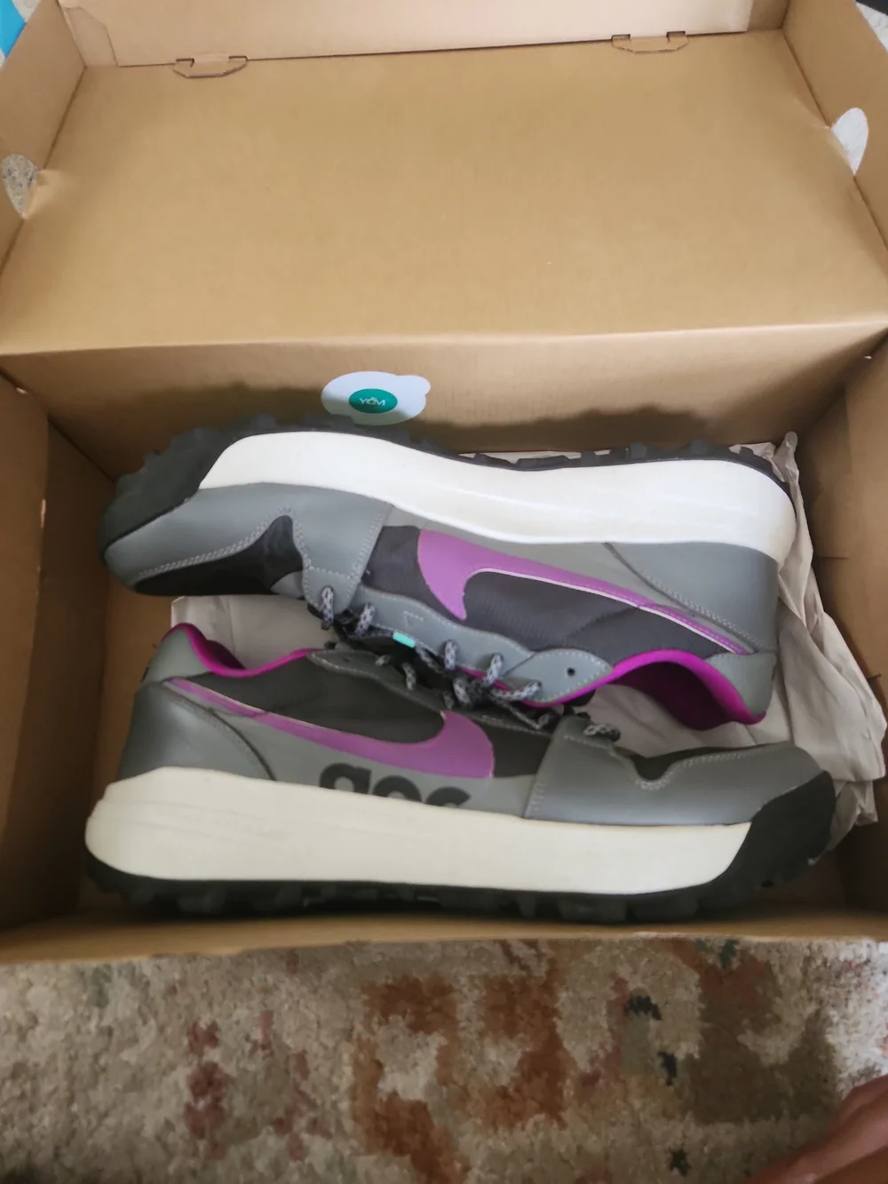 Size 14 - Nike ACG Lowcate Smoke Grey Vivid Purple With Box